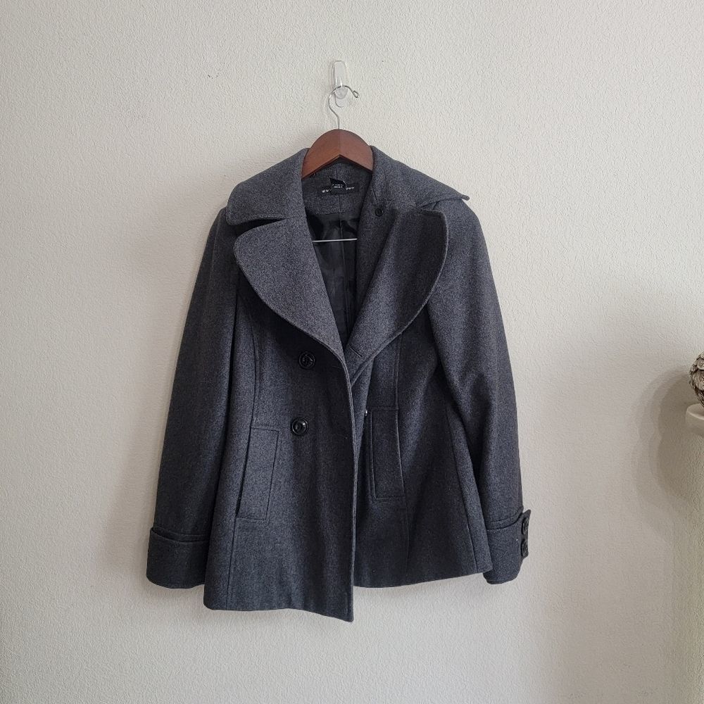NY & Company Pea Coat Grey